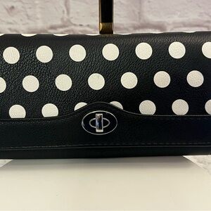 Mundi NWT Black and White Polka Dot Wallet